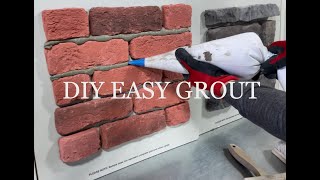 EASY MORTAR JOINT HOW TO GROUT BRICKS AND STONES [upl. by Therine]