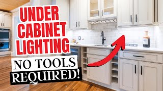 Easy Kitchen Upgrade Install UNDER CABINET Lights in Minutes With No Tools [upl. by Idnam64]