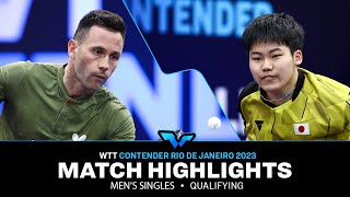 Joao Monteiro vs Sora Matsushima  MS Qual  WTT Contender Rio de Janeiro 2023 [upl. by Iverson]