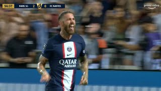 Sergio Ramos Goal  PSG 30 Nantes  Back heel  French Cup [upl. by Demetri]