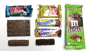 Chocolate Battle mampms Twix KitKat Nesquik and Knoppers [upl. by Aihsinyt]