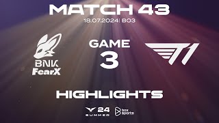 Highlights FOX vs T1  Game 3  Tuần 5 Ngày 2  LCK Mùa Hè 2024 [upl. by Lynnelle]