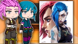 Past Arcane React To Future  Jinx and Vi  Gacha react [upl. by Trocki]