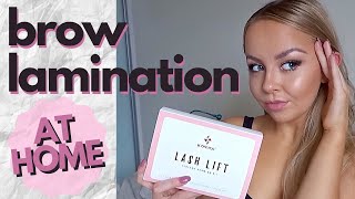 Easy DIY Brow Lamination at Home  for beginners [upl. by Airdnala]