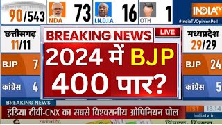 Final Lok Sabha Opinion Poll 2024LIVE सबसे नया ओपिनयन पोल  INDIA Vs NDA  Survey 2024 [upl. by Nassir]