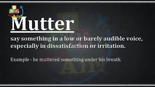 Mutter Meaning Pronunciation Illustration Vocabulary [upl. by Northington]