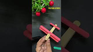 Plane making  simple toy making for kids  project with icecream sticks  Plane with popsicles [upl. by Dotti545]