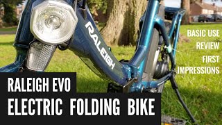 Raleigh Evo Electric Folding Bike Review First Impressions amp How to use – First on YouTube [upl. by Amasa]