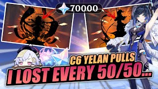 How it feels to lose every 5050 pulling for C6 Yelan  Genshin Impact [upl. by Llenram]