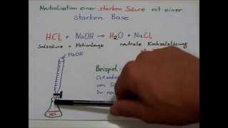 Neutralisation von HCl mit NaOH Berechnung des Volumens für pH 7 [upl. by Anauqahs]