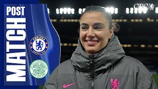 BOMPASTOR amp MUSOVIC react to UWCL QF confirmation  Chelsea Women 30 Celtic Women  UWCL 2425 [upl. by Aseyt]