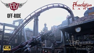 Fly day amp night offride during Phantasialand Wintertraum 2023  Vekoma flying coaster in Rookburgh [upl. by Norym]