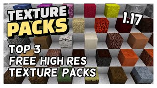 Top 3 Free High Resolution Texture Packs  Minecraft Bedrock 117 WINDOWS 10PEXBOX [upl. by Ahsieym]