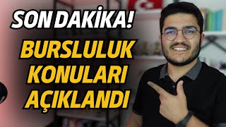 Son Dakika Bursluluk Konuları Açıklandı [upl. by Lauzon]