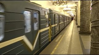 Saint Petersburg Russia  Line 1 Kirovsko Vyborgskaya Line  Avtovo to Narvskay Stations 2018 [upl. by Lura]