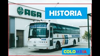 🕐 Historia de la Carrocera AUTOBUSES AGA DE COLOMBIA 🚌 [upl. by Aihpled]