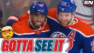 Gotta See it Oilers Draisaitl Records Hat Trick To Reach 50Goal Milestone [upl. by Eanahc]