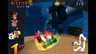 Crash Team Racing Dragon Mines CTR Challenge 1080 HD [upl. by Laenej465]