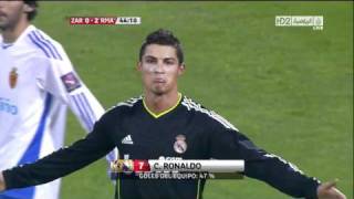 Cristiano Ronaldo Free Kick vs Zaragoza  Real Madrid Away 31 Zaragoza Home [upl. by Sorrows]