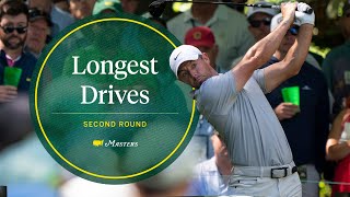 The Longest Drives From the 2024 Second Round  The Masters [upl. by Ydniw]