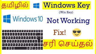 How to fix windows key not working in Windows 10 Tamil  VividTech [upl. by Grimona]