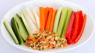 How to Chop Fresh Vegetables Crudités  Ornish Reversal Program [upl. by Salina]