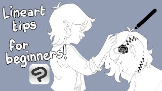 Digital lineart tips for beginners [upl. by Les]