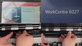 Xerox Printer WorkCentre Work Centre 6027 Paper Jam Stuck Paper Removal and Switch Repair [upl. by Gunning]