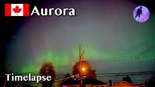 October 11th Aurora till Dawn timelapse  Vancouver 4K [upl. by Aliet]