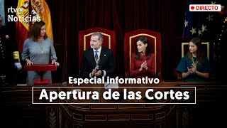 CONGRESO APERTURA de la CORTES GENERALES de la XV LEGISLATURA  RTVE Noticias [upl. by Shoshanna905]