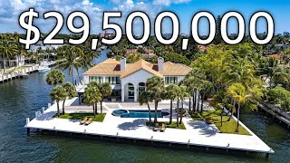 INSIDE A 29500000 MANSION ON ITS OWN PRIVATE PENINSULA  FORT LAUDERDALE FL [upl. by Aklog58]