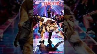 The old man transformed into a lion surprising the audience americangottalent agt ai [upl. by Kletter]