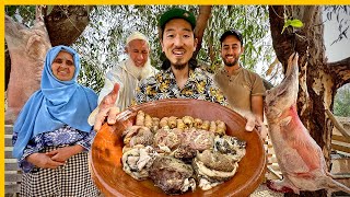 Eid Al Adha with Moroccan Family 🇲🇦 Atlas Mountain Village Food [upl. by Namref]