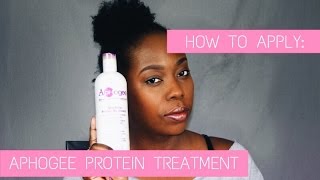 How To Apply Aphogee TwoStep Protein Treatment  Natural Hair [upl. by Pansy403]