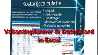 Vakantieplanner amp Dashboard in Excel [upl. by Jolie]