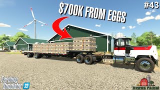 I COLLECTED EGGS FOR 1 MONTH FROM 15000 CHICKENS  Huron County MI  Farming Simulator 22 43 [upl. by Pylle]