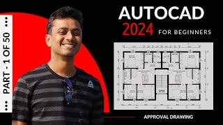 AutoCAD 2024 tutorial  Making a simple floor plan in AutoCAD 2024  AutoCAD 2d drawing 2023 [upl. by Trebleht]