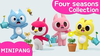 Learn colors with MINIPANG  🎄Four seasons Collection  MINIPANG TV 3D Play [upl. by Caye]