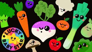 🥦 Dancing Fruit amp Veggies Baby Sensory Fun 🥕 Stimulating Dance Party for Babies amp Toddlers 🍎 [upl. by Ahsikat283]