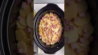 Slow Cooker Scalloped Potatoes and Ham is a delicious brunch dinner or side slowcookerrecipe [upl. by Judith]