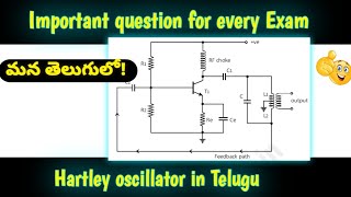 HARTLEY OSCILLATOR మన తెలుగులో ll Clearly explained for ece students in telugu hartleyoscillator [upl. by Billie848]