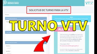 Como sacar Turno VTV Verificación Técnica Vehicular Consultar y Cancelar VTV Turno [upl. by Aniahs]