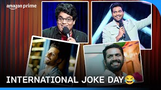 International Joke Day ft Tanmay Bhat Zakir Khan Biswa Kalyan Rath  Prime Video India [upl. by Nauquf]