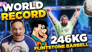 FLINTSTONE BARBELL JERK  Worlds Strongest Man Technique Analysis [upl. by Islehc197]