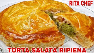 TORTA SALATA RIPIENA🥦RITA CHEF  Saporita invitante e super appetitosa [upl. by Tijnar]