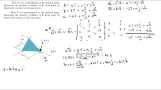 Determine the moment produced by F about point A and B [upl. by Allyce]