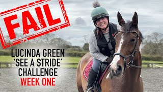 FAIL  Lucinda Green ‘See a stride’ challenge Week one [upl. by Ydnil]