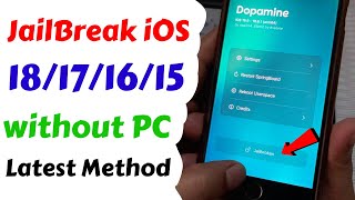 How to Jailbreak iOS 18171615 without Computer  Jailbreak iPhone without PC  Jailbreak Any iOS [upl. by Anillehs]