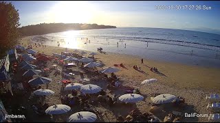 Bali  Jimbaran Beach Live Webcam BaliForum amp AKUSUKA Cafe [upl. by Aihsiym5]