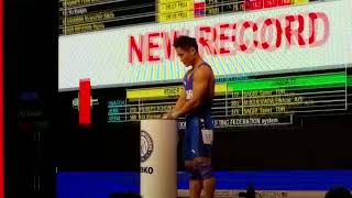 Lyu Xiaojun 177kg Snatch no lift [upl. by Ailat]